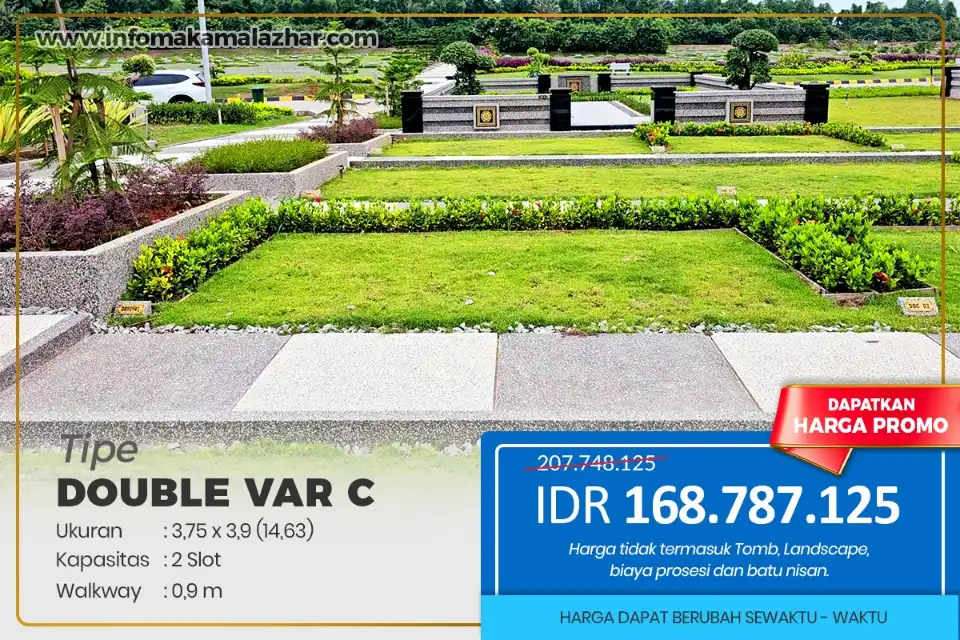 tipe kavling makam double varian c