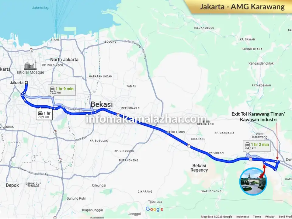 rute dan petunjuk arah ke al azhar memorial garden