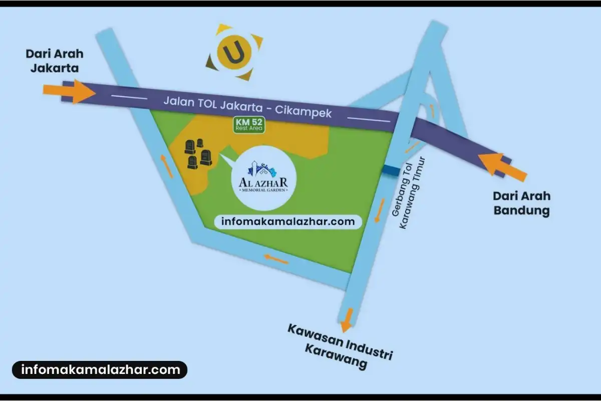rute menuju al azhar memorial garden